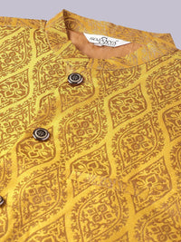 SOJANYA PLUS Ethnic Motifs Woven Design Kurta With Pyjamas & Nehru Jacket
