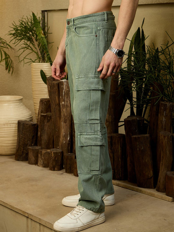 DENNISON Korean Baggy Fit Cargo Jeans