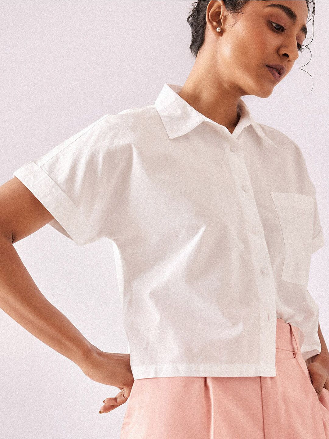 The Label Life Extended Sleeves Casual Boxy Fit  Shirt