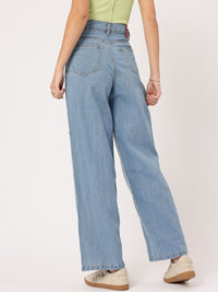 DressBerry Women Next-Gen Blues Colourblocked Baggy Fit Jeans