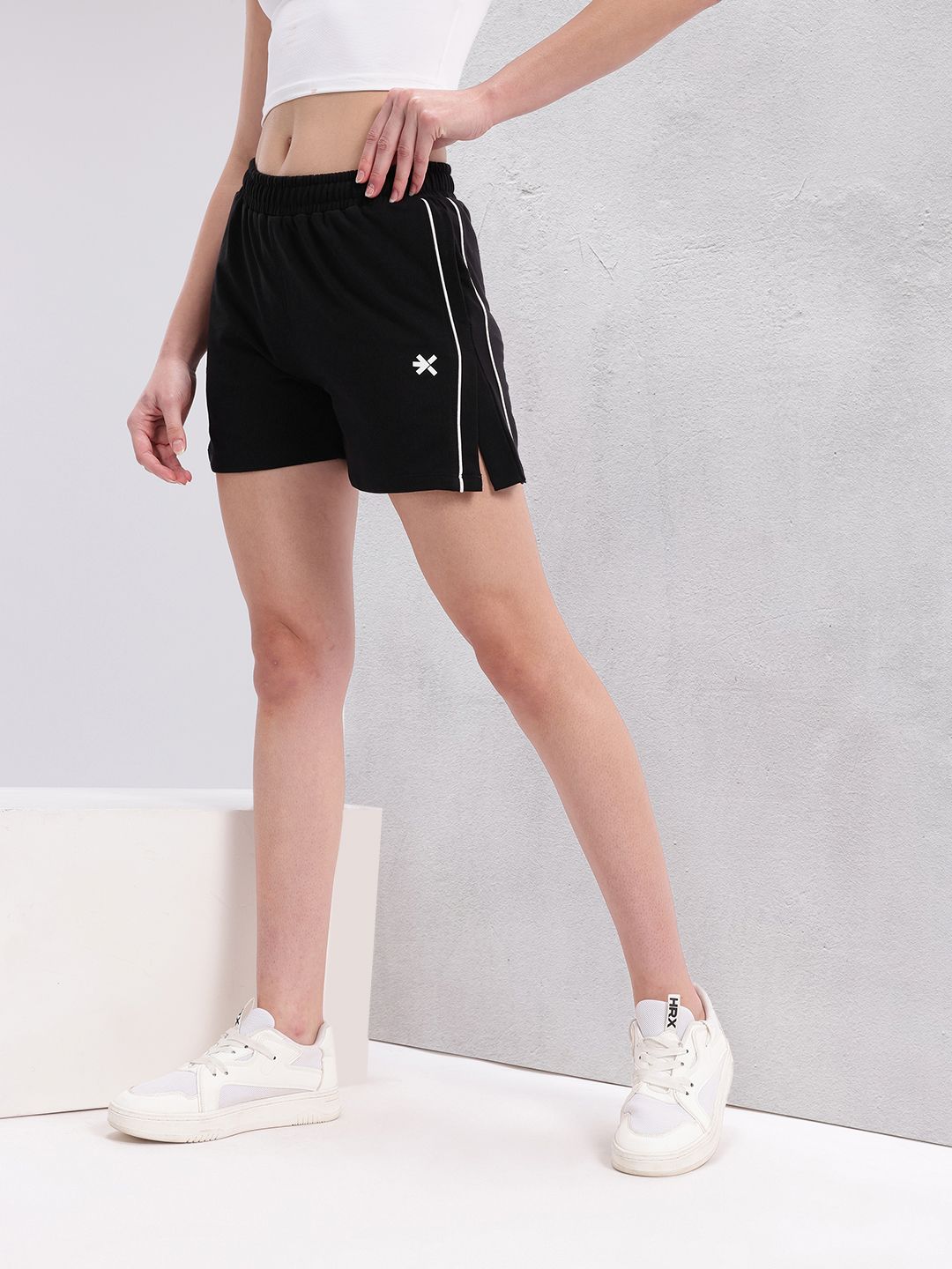 HRX by Hrithik Roshan Women Paneled Detail Lifestyle Shorts