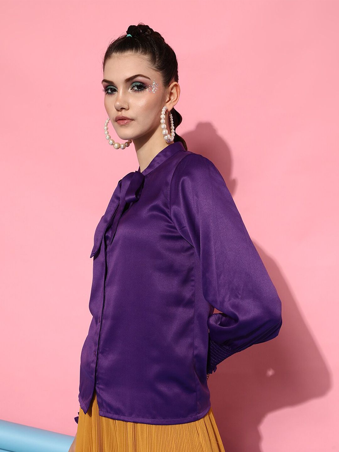 STREET 9 Women Purple Casual Shirt
