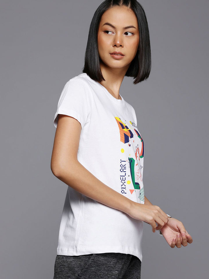 HRX by Hrithik Roshan Women Printed Pure Cotton T-shirt