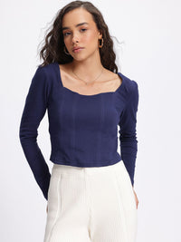 DressBerry Cozy Chic Craze Ribbed Fitted Top