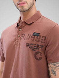 SPYKAR Men Typography Printed Polo Collar Slim Fit T-shirt