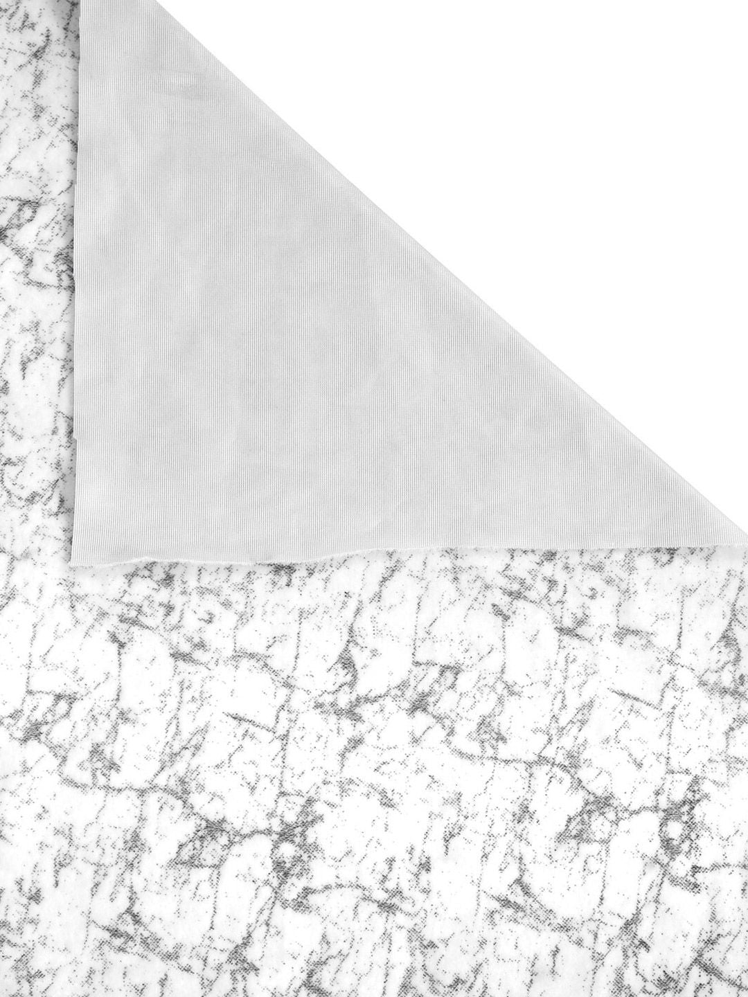 Cortina Set Of 2 White & Grey Velvet Room Darkening Window Curtain