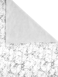 Cortina Set Of 2 White & Grey Velvet Room Darkening Window Curtain