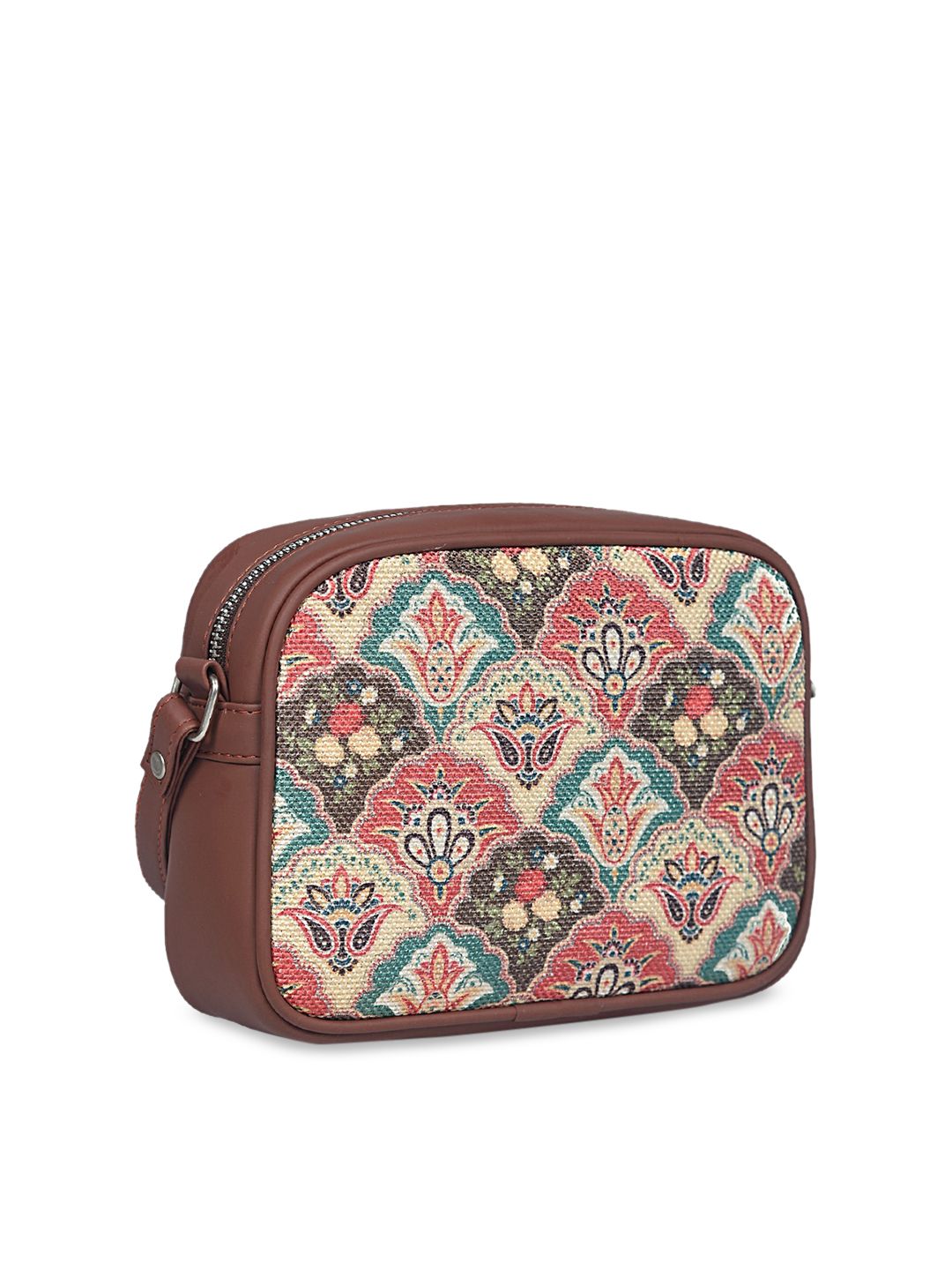 ZOUK Women Multicoloured Ethnic Motifs Structured Sling Bag