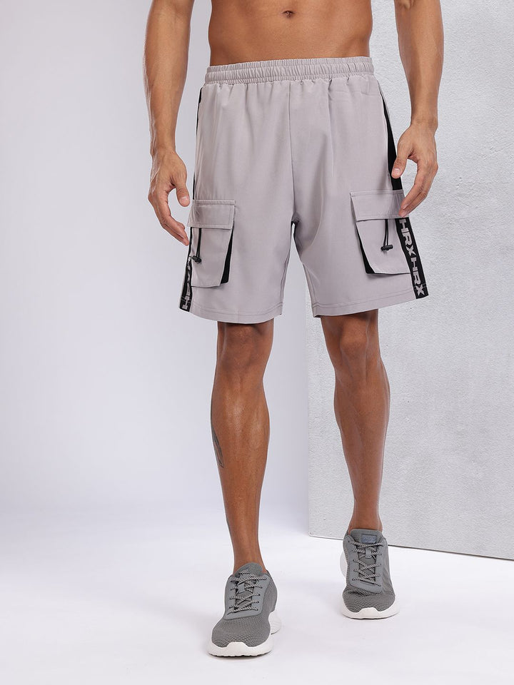 HRX by Hrithik Roshan Men Typography Printed Mid-Rise Cargo-Style Training Shorts
