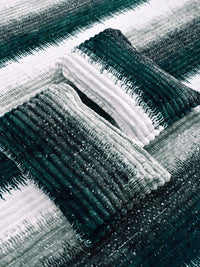 KLOTTHE Blue & White Striped 300 TC King Bedsheet with 2 Pillow Covers