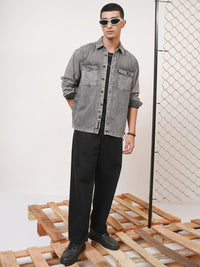 HIGHLANDER Men Regular Collar Checked Oversized shirt