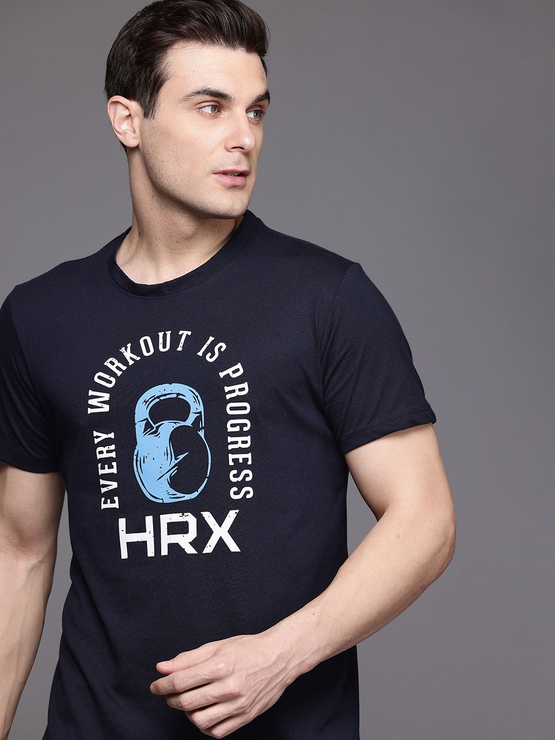 HRX by Hrithik Roshan Rapid-Dry Printed Training T-shirt