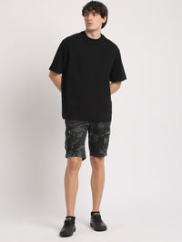 THE BEAR HOUSE Men Solid Oversized Crew Neck T-shirt