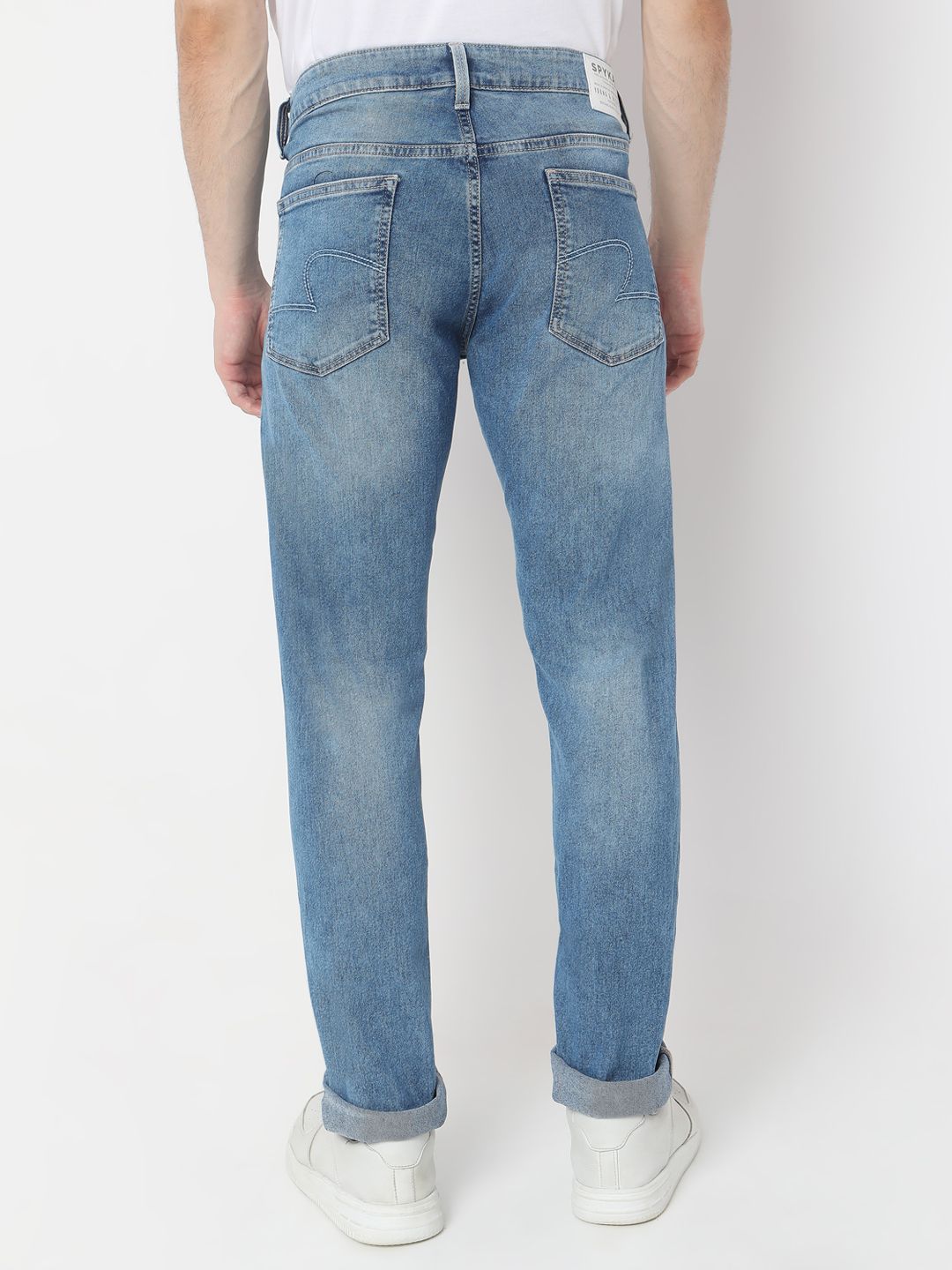 SPYKAR Skinny Fit Low-Rise Heavy Fade Stretchable Jeans