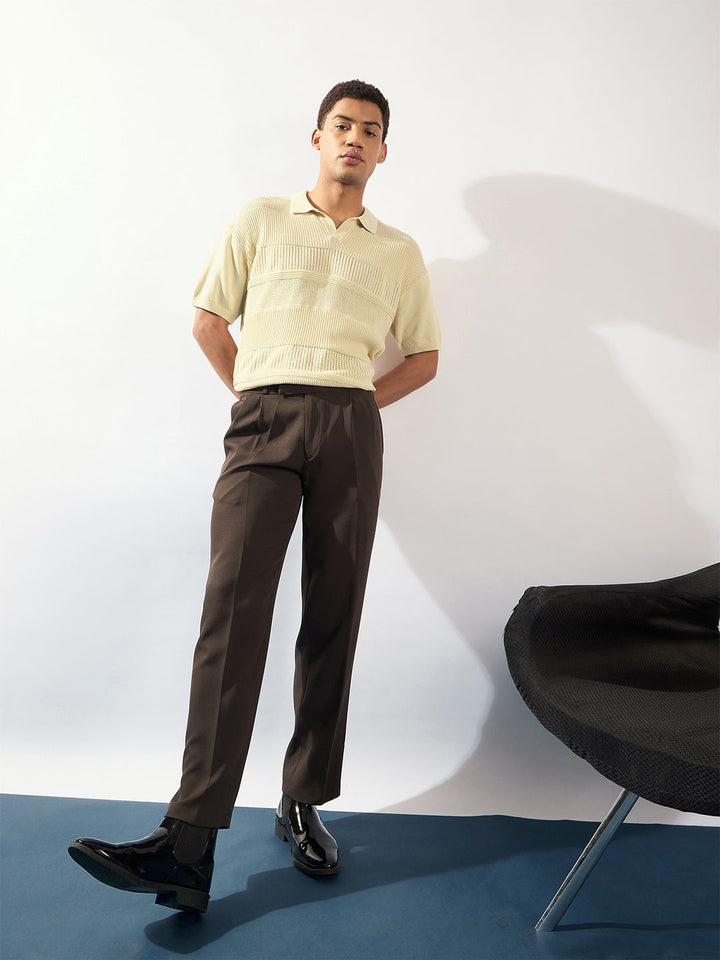 DENNISON Polo Collar Knitted Oversized T-Shirt