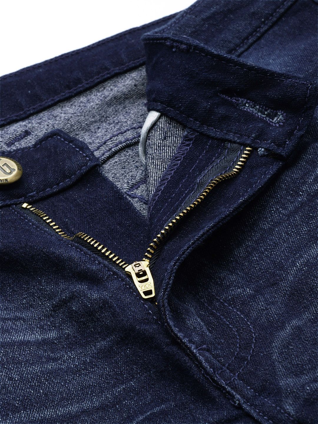 The Indian Garage Co Men Navy Blue Slim Fit Stretchable Jeans