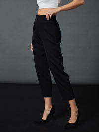 SASSAFRAS worklyf Mom Fit High Rise Plain Regular Trousers