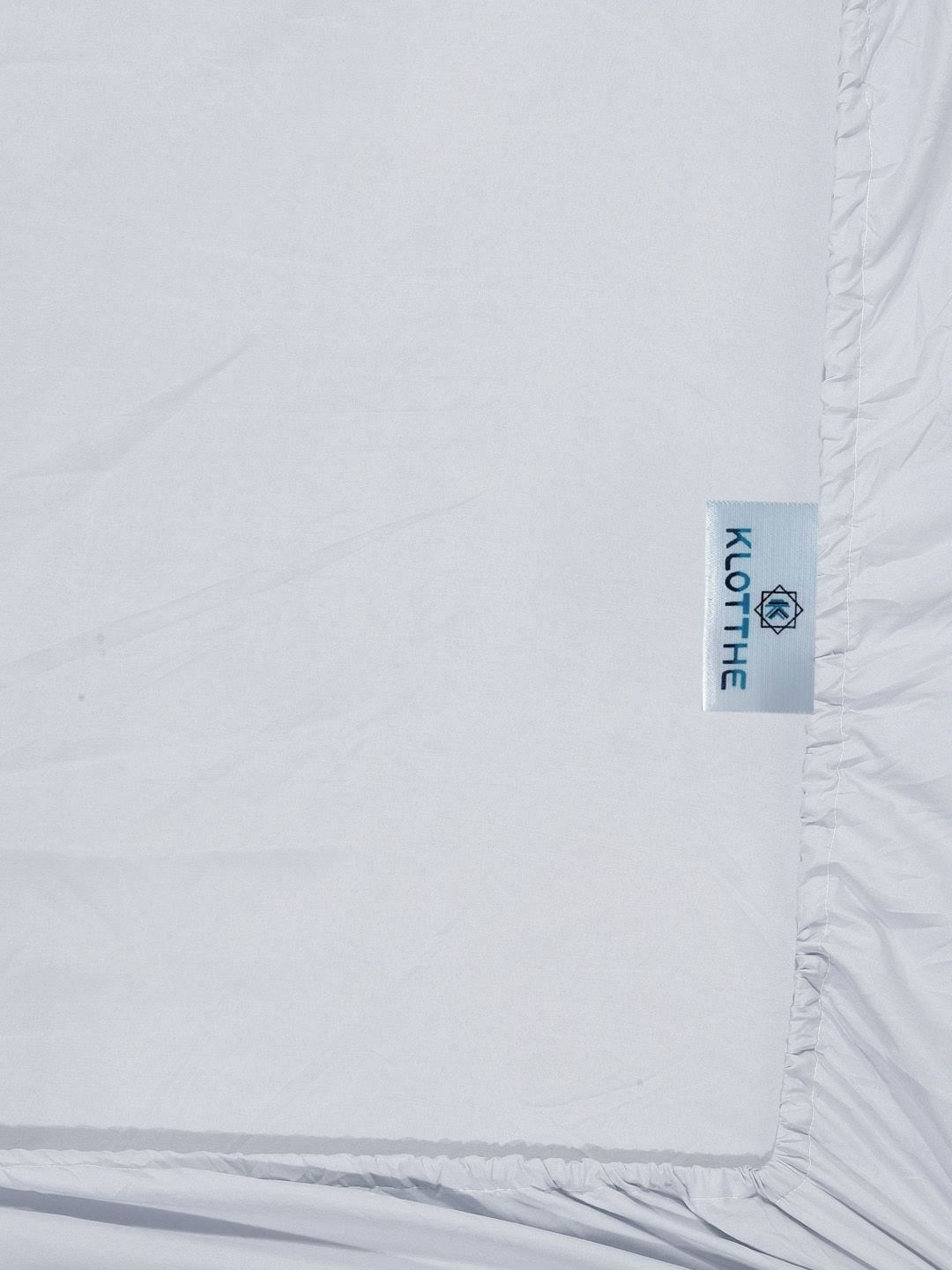 KLOTTHE Grey Cotton 300 TC Fitted King Bedsheet with 2 Pillow Covers-98 x 89 inches