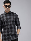 Park Avenue Slim Fit Opaque Checked Pure Cotton Casual Shirt
