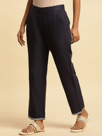 W Women Mid-Rise Ethnic Parallel Trousers