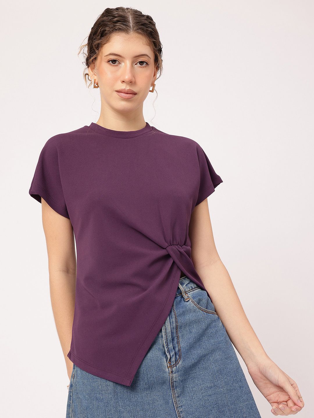 DressBerry Chic Fusion Asymmetric Hem Twisted Top