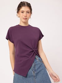 DressBerry Chic Fusion Asymmetric Hem Twisted Top