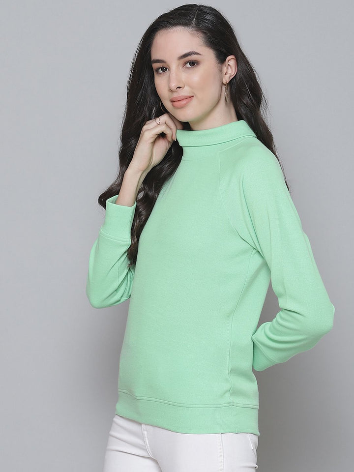 SASSAFRAS Green Ribbed Regular Top