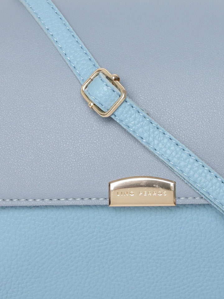 Lino Perros Blue Solid Sling Bag