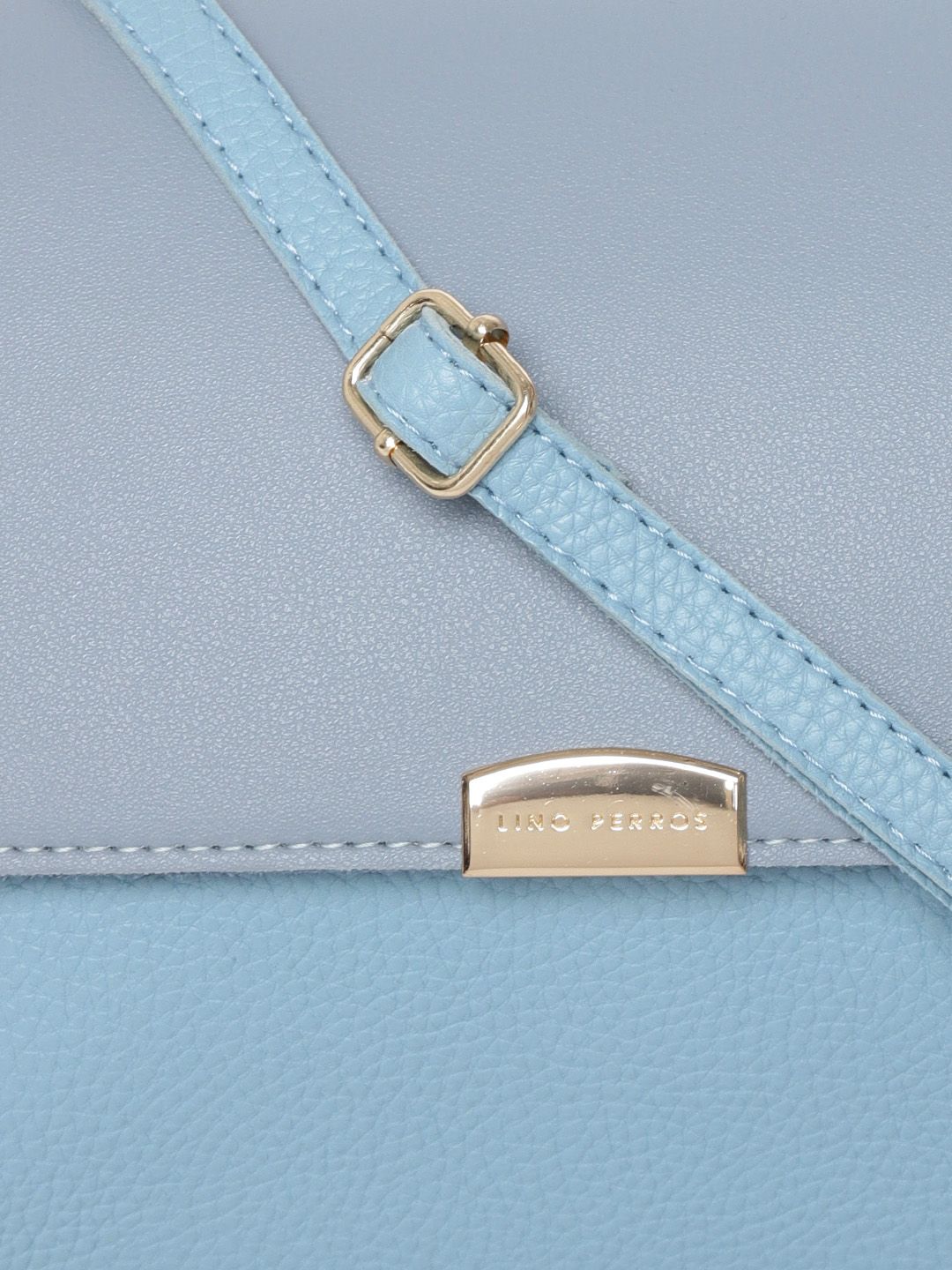 Lino Perros Blue Solid Sling Bag