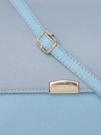 Lino Perros Blue Solid Sling Bag