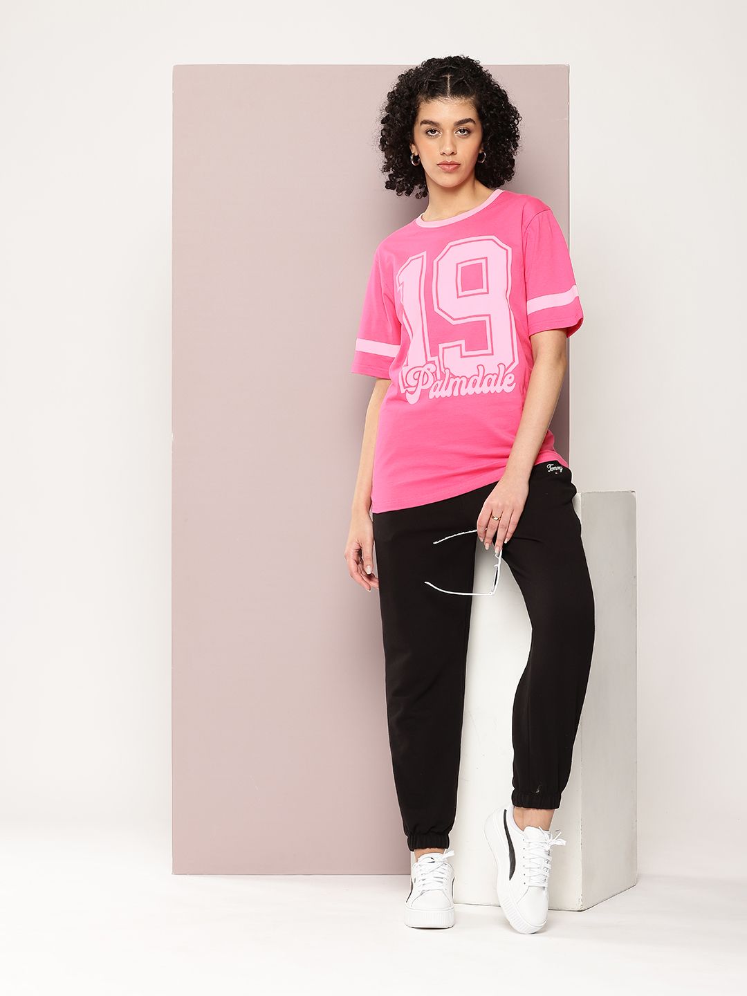 DILLINGER Women Varsity Printed Oversized T-shirt