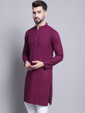 SOJANYA Motif Etnik Kolar Bersulam Berlabuci Kapas Tulen Kurta