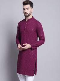 SOJANYA Motif Etnik Kolar Bersulam Berlabuci Kapas Tulen Kurta