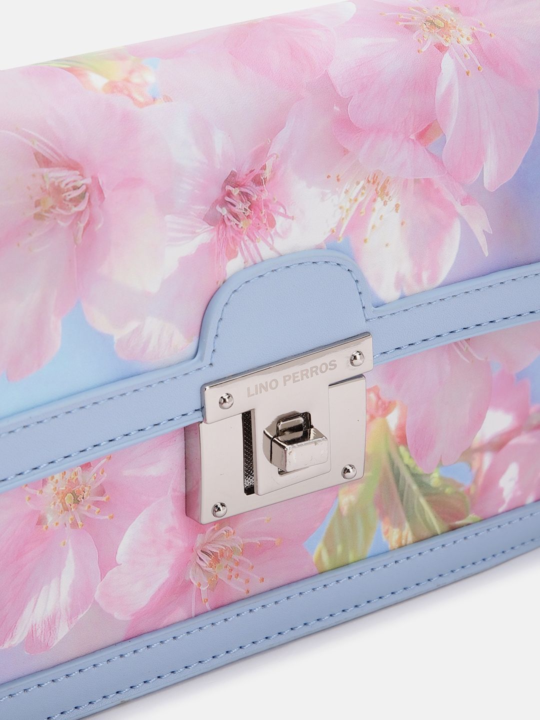 Lino Perros Floral Printed Structured Handheld Bag