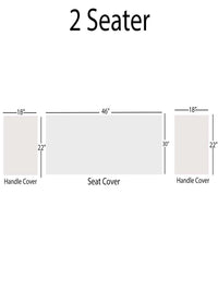 STITCHNEST Red & Pink Self Design Jacquard 2-Seater Sofa Cover