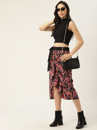 Antheaa Floral Wrap Skirt