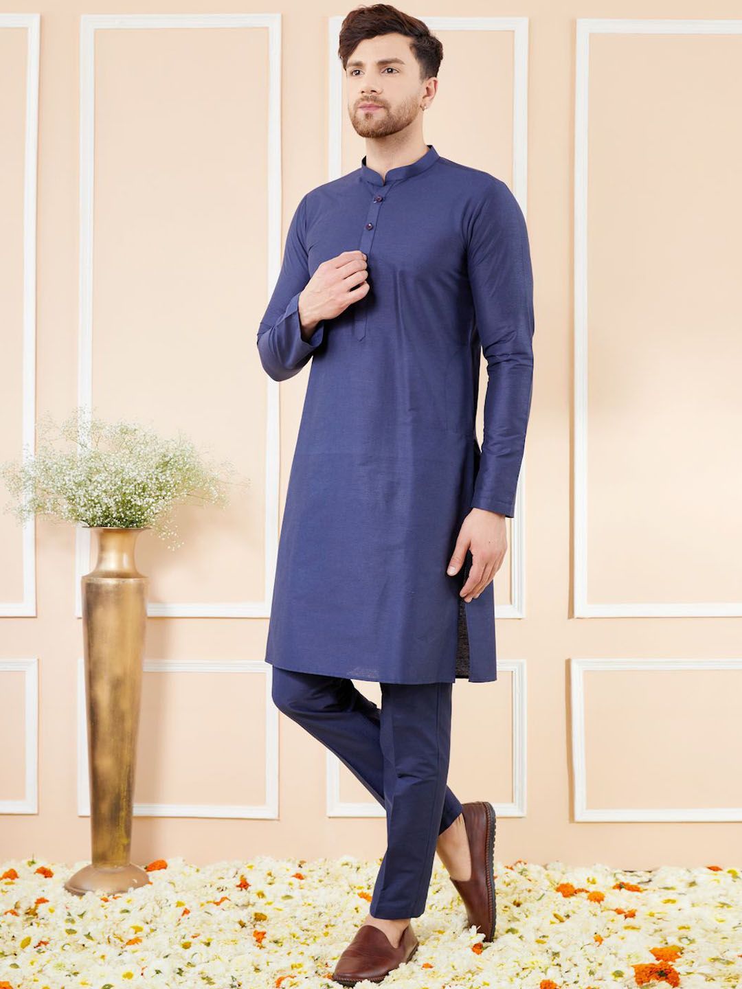 See Designs Straight Pure Cotton Kurta with Pyjamas