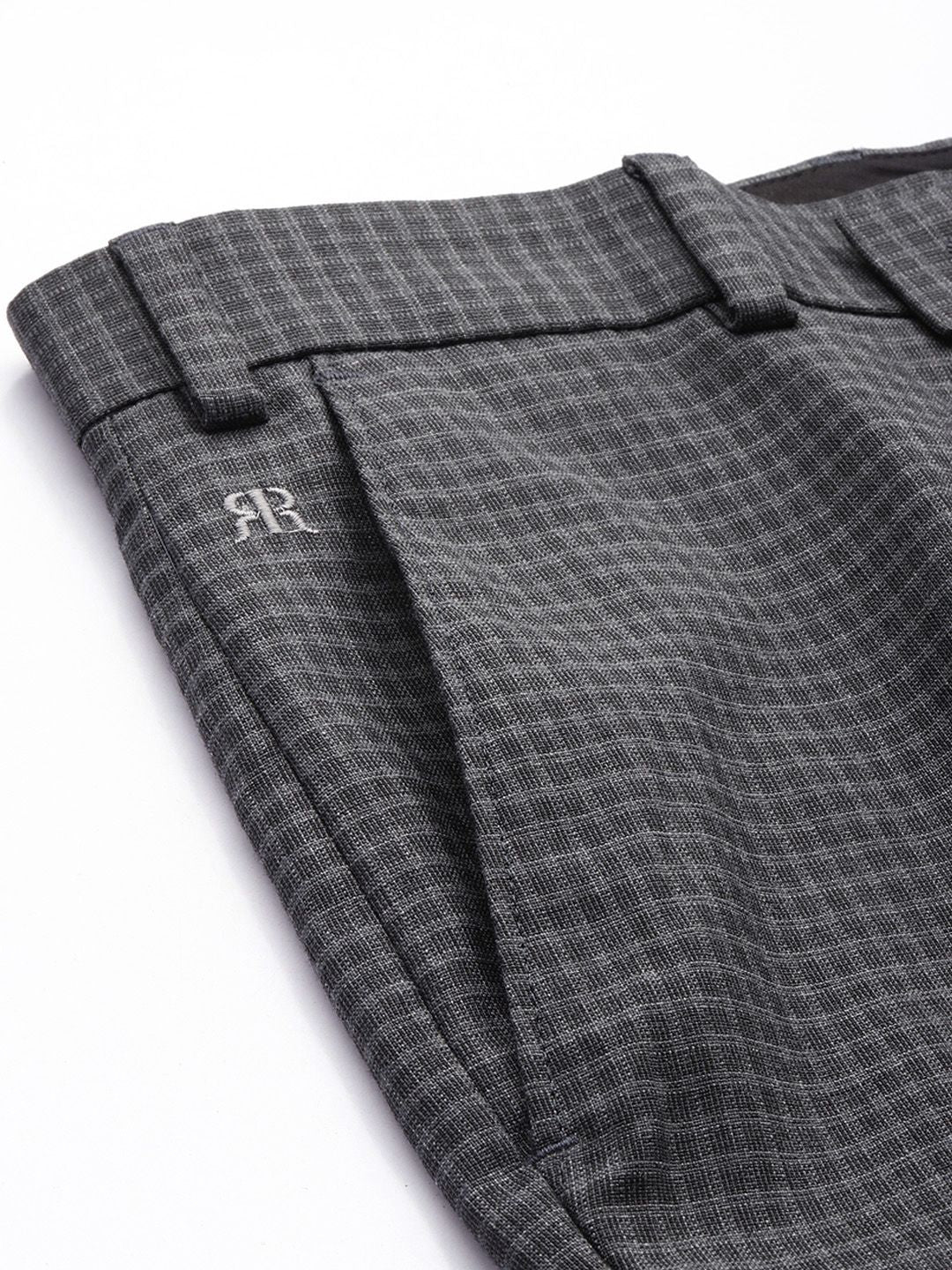 Raymond Men Checked Slim Fit Trousers