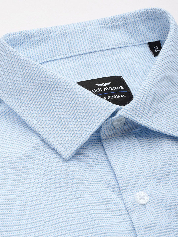 Park Avenue Slim Fit Self Design Textured Opaque Formal Shirt