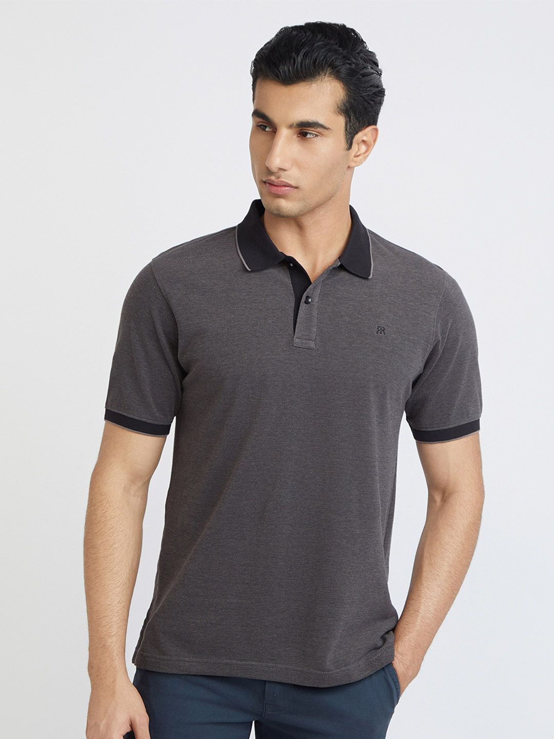 Raymond Modern Fit Pure Cotton Polo Collar T-shirt