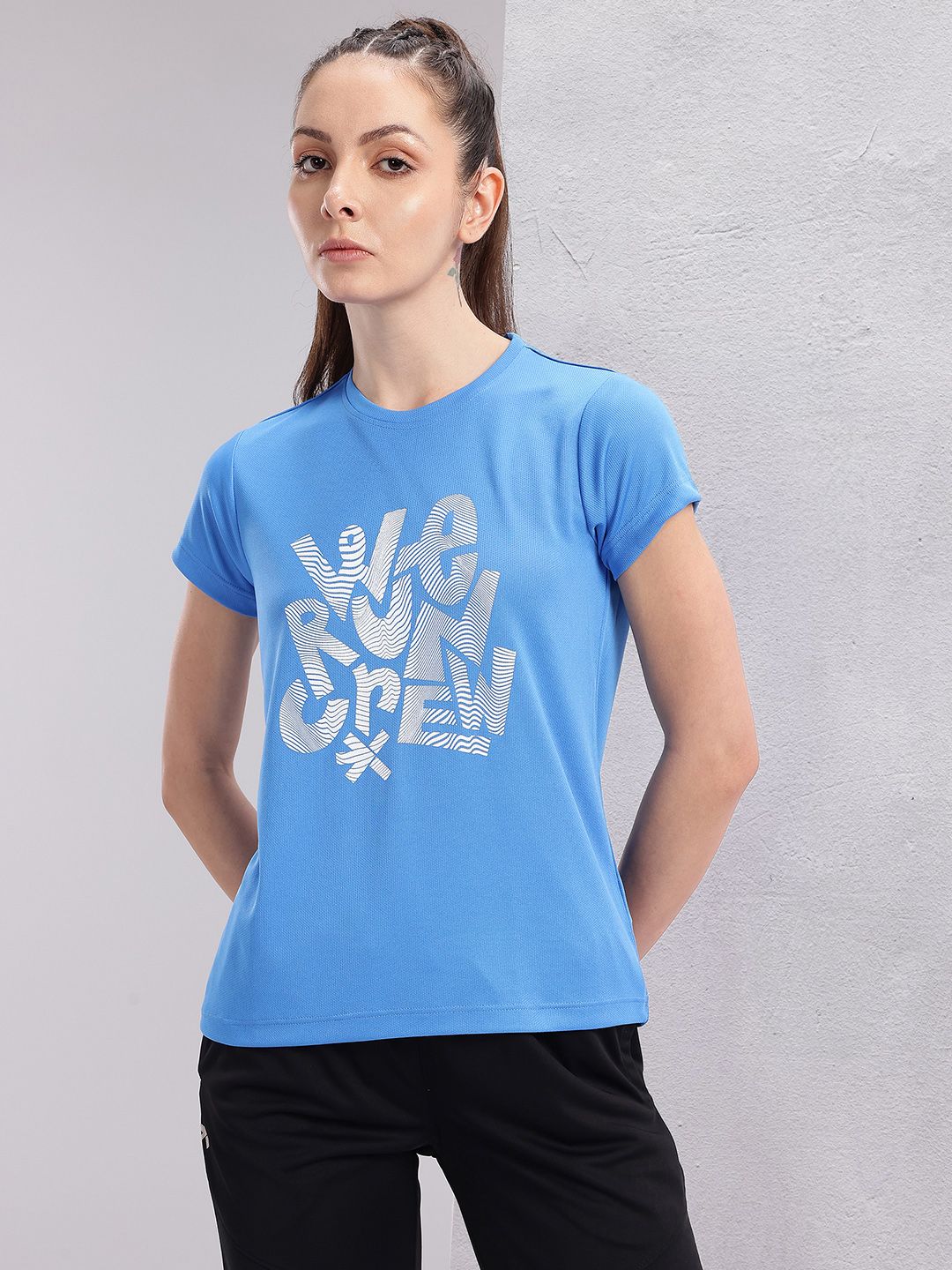HRX by Hrithik Roshan Couple Collection Typography Printed Rapid-Dry Running T-shirt