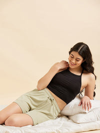 Sweet Dreams Women Green Mid-Rise Lounge Shorts