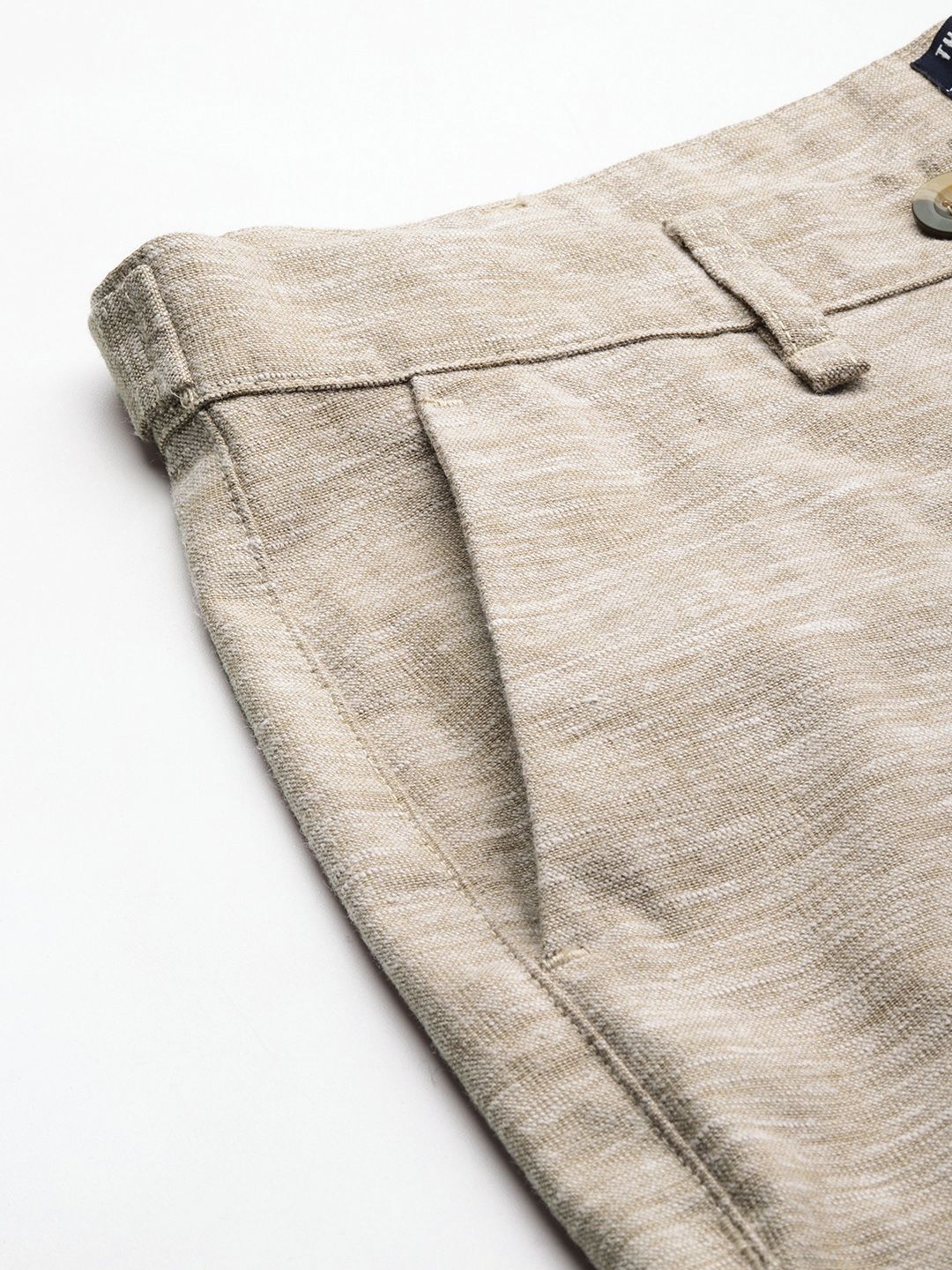 The Indian Garage Co Men Textured Slim Fit Trousers