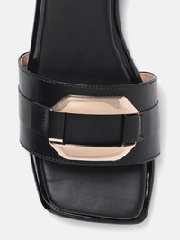 Lino Perros Metallic Detail Open Toe Flats