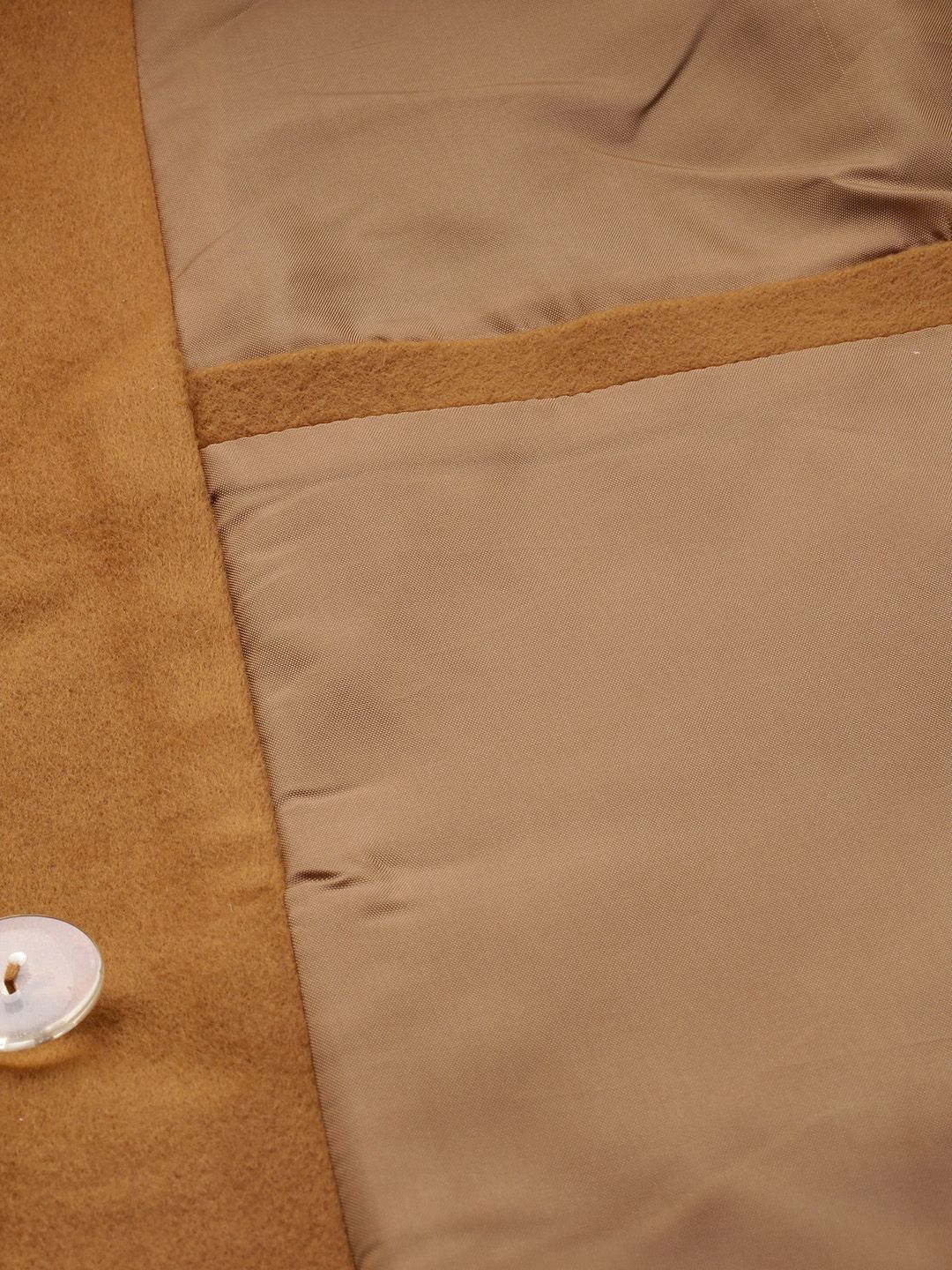 all about you Women Brown Solid Regular Fit Overcoat