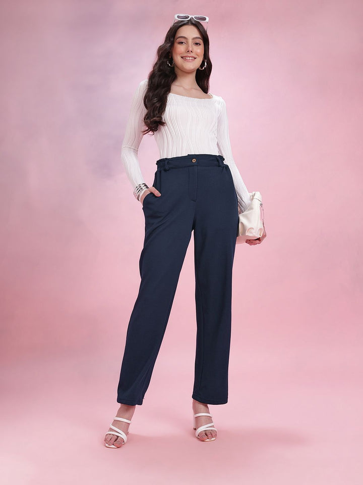 DressBerry Women Waffle Knit Trousers