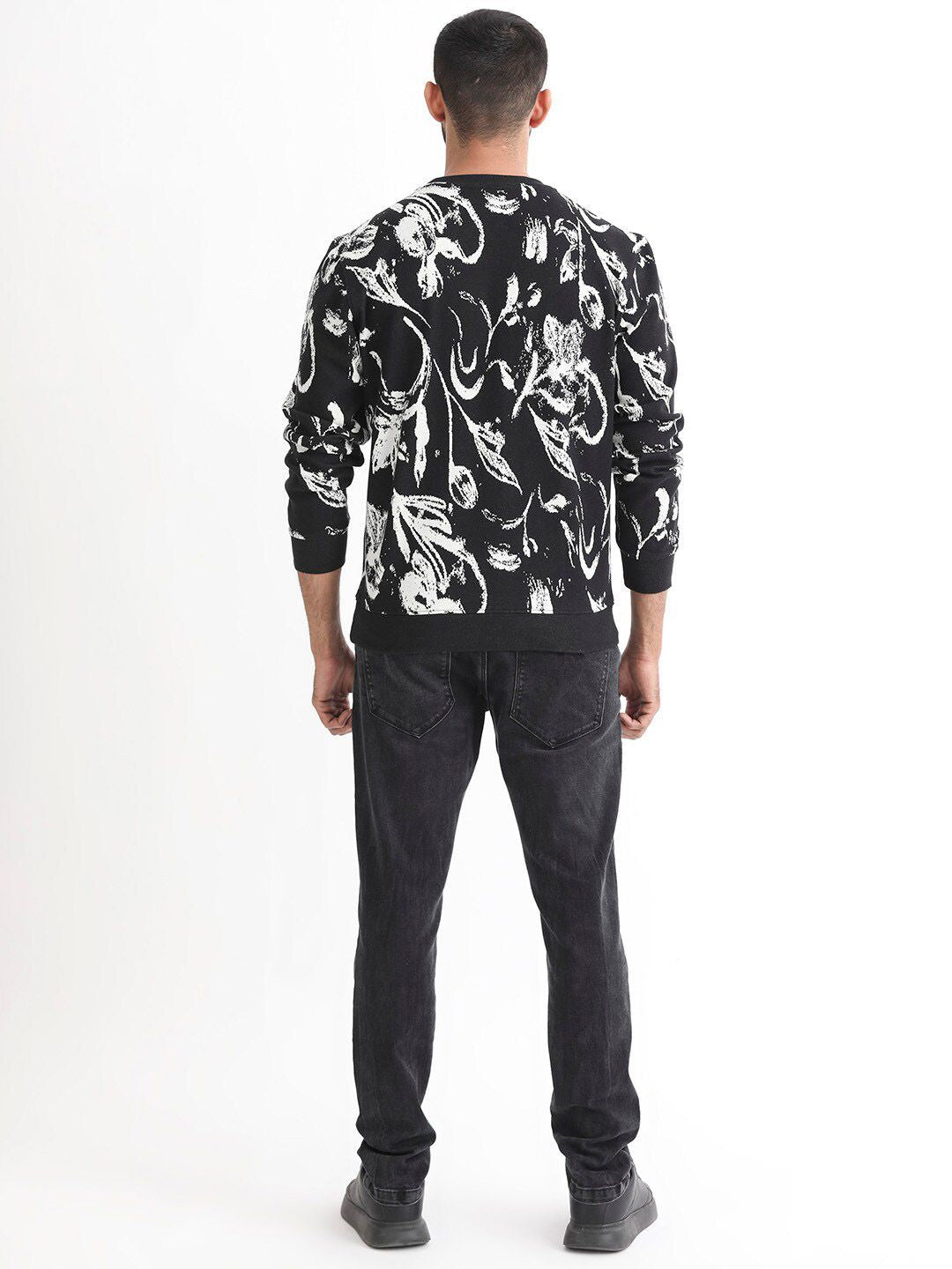 RARE RABBIT Men Thalora Floral Printed Sweatshirt