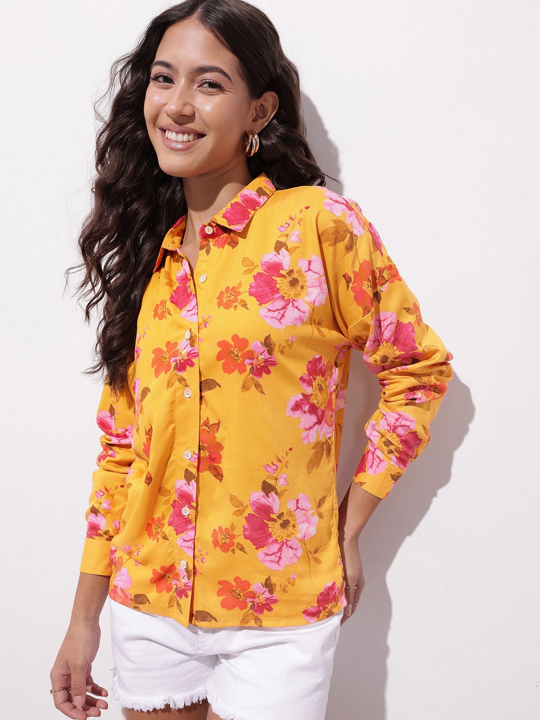 DressBerry Summer in Bloom Floral Shirt