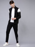 HIGHLANDER Men Black & White Colourblocked Sweatshirt