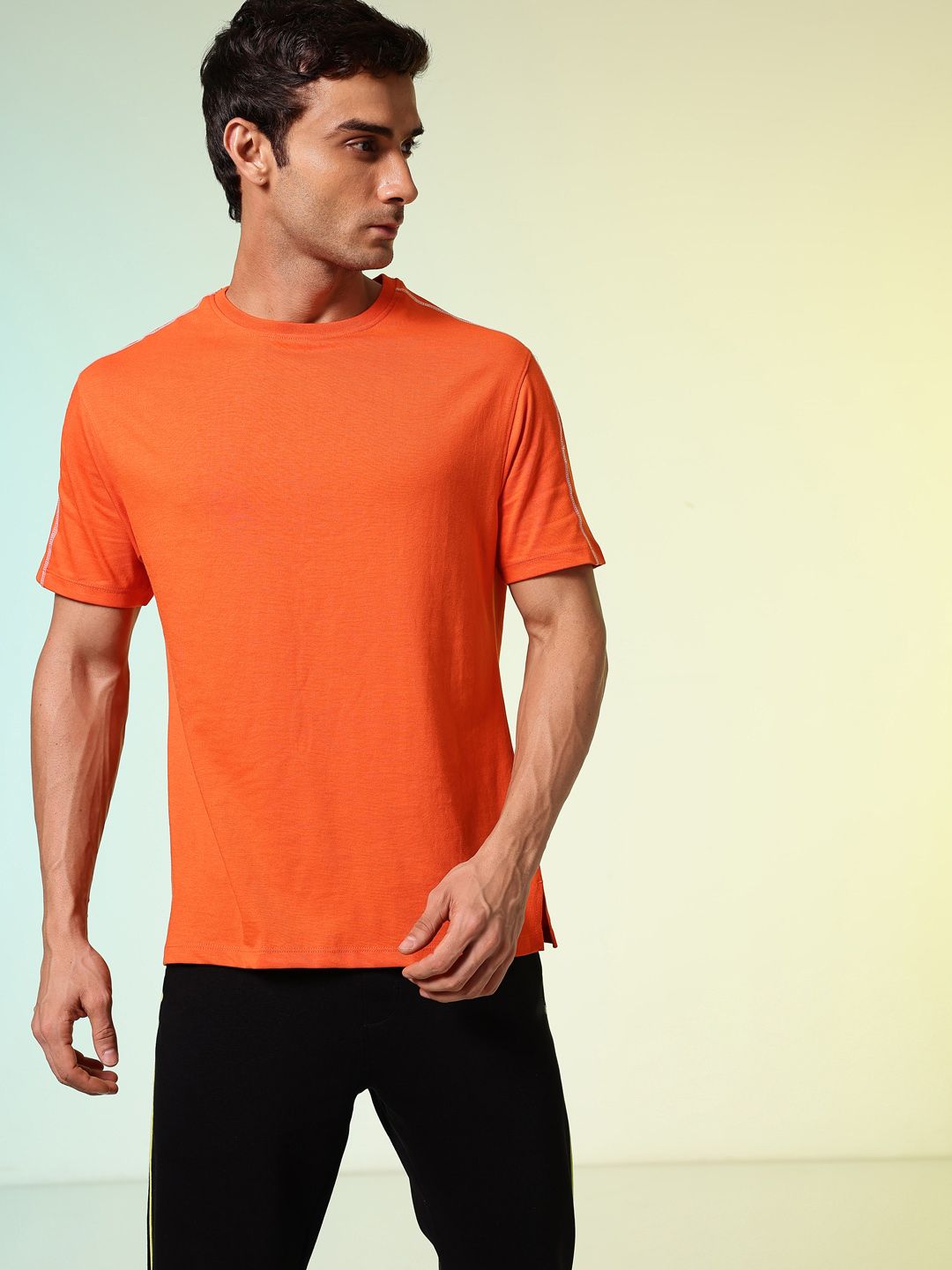 HRX by Hrithik Roshan Printed Drop-Shoulder Sleeves Relaxed Fit Training T-shirt